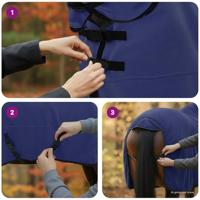 VidaXL Paardendeken marineblauw polyester - thumbnail