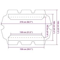 Vervangingsluifel voor schommelbank 150/130x105/70 cm antraciet - thumbnail