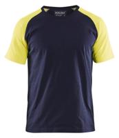 Blåkläder T-Shirt 35151030 | Marine/High-Vis Geel | Maat S - 7330509685303 - thumbnail
