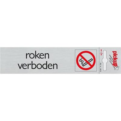 Bord Alulook Roken verboden - 165x44 mm zelfklevend.