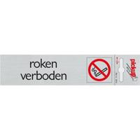 Bord Alulook Roken verboden - 165x44 mm zelfklevend. - thumbnail