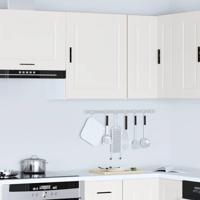 Keukenwandkast Porto bewerkt hout wit - thumbnail