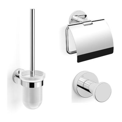 Royal Plaza Salix toiletset met haak closetrol en borstelhouder chroom 86750 Royal Plaza Salix toiletset met haak closetrol en borstelhouder chroom 86750