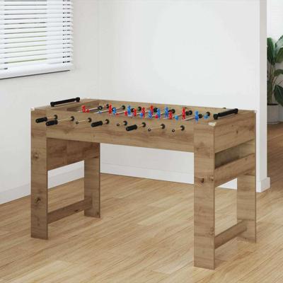 VidaXL Voetbaltafel artisan eiken 125 x 60,5 x 80 cm bewerkt hout