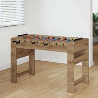 VidaXL Voetbaltafel artisan eiken 125 x 60,5 x 80 cm bewerkt hout - thumbnail