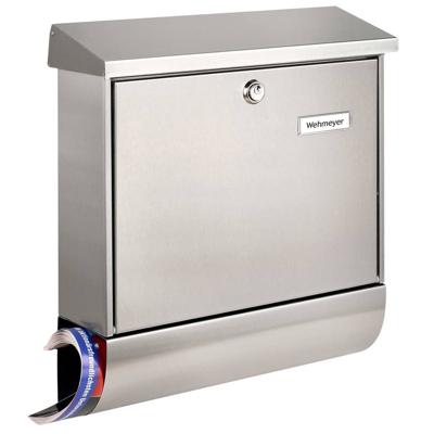 Burg Wächter 8150 AMRUM-SET 38670 NI Brievenbus RVS Zilver Sleutelslot
