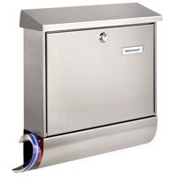 Burg Wächter 8150 AMRUM-SET 38670 NI Brievenbus RVS Zilver Sleutelslot - thumbnail