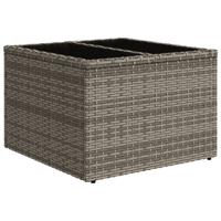 5-delige Loungeset met kussens poly rattan grijs - thumbnail