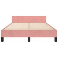 Bedframe zonder matras 120x190 cm fluweel roze - thumbnail