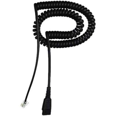 Jabra Cable End Piece QD to RJ10 Standard Assignment 2 m Spiral, Black