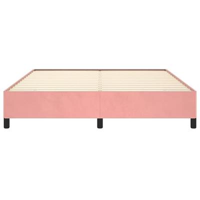 Bedframe fluweel roze 160x200 cm Bedframe fluweel roze 160x200 cm