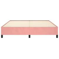 Bedframe fluweel roze 160x200 cm - thumbnail