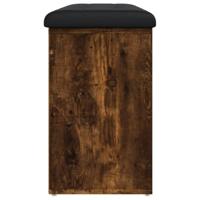 Schoenenbank 102x32x50 cm bewerkt hout gerookt eikenkleurig - thumbnail
