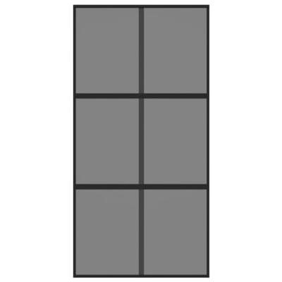 VidaXL Schuifdeur 102,5x205 cm gehard glas en aluminium zwart