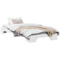 Bedframe Wit 75 x 190 cm Massief grenenhout - thumbnail