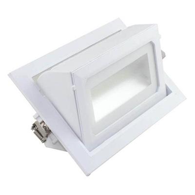 LED Downlight - Inbouw Rechthoek 40W - Aanpasbare Kleur CCT - Mat Wit Aluminium - Kantelbaar 230x140mm - OSRAM LEDs