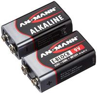 Ansmann alkaline batterij 9 volt e blok / 6lr61 2 pcs. krimp - thumbnail