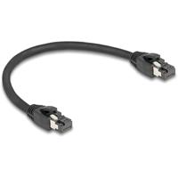 DeLOCK patchkabel s/ftp, rj-45 met cat.8.1 (zwart, 0,25 meter) - thumbnail