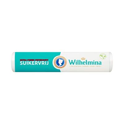 Wilhelmina pepermunt suikervrij vegan rol (24x 37gr)