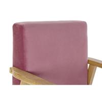 Armstoel DKD Home Decor Roze Polyester Hout MDF (61 x 63 x 77 cm) - thumbnail