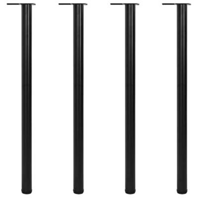 Tafelpoten in hoogte verstelbaar zwart 1100 mm 4 st