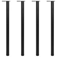 Tafelpoten in hoogte verstelbaar zwart 1100 mm 4 st - thumbnail