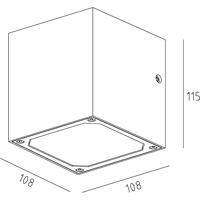 Deko Light Cubodo II Single W Cubodo II Single Wandopbouwarmatuur LED vast ingebouwd Energielabel: G (A - G) 8.50 W LED Wit - thumbnail