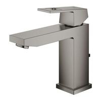 GROHE Eurocube waterbesparende wastafelkraan m-size met waste brushed hard graphite 23445AL0 - thumbnail