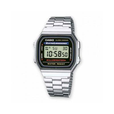 Unisex horloge Casio A168W-1 Zwart Zilverkleurig (Ø 36 mm)