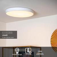 Lucide UNAR - Plafonnière - Ø 49,5 cm - LED 3 StepDim - 1x36W 2700K - Wit - thumbnail