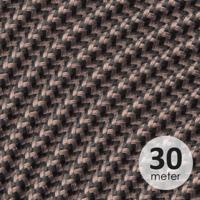 Textiel Kabel - 1 meter lang - Zwart-grijs - Strijkijzersnoer 3 x 0,75 mm met aardingsgeleider - met textielmantel - pendelleiding lampkabel - Accessoires voor lampen - Binnen gebruik - thumbnail