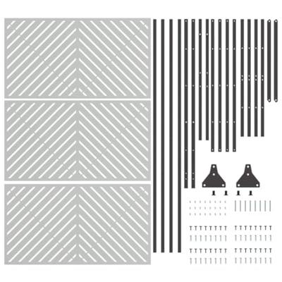 VidaXL Privacyscherm grijs 100 x 50 x 180 cm staal