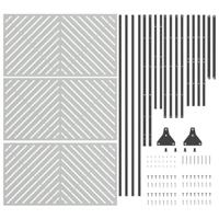 VidaXL Privacyscherm grijs 100 x 50 x 180 cm staal - thumbnail