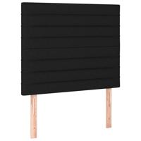 Boxspring met matras stof zwart 90x190 cm - thumbnail