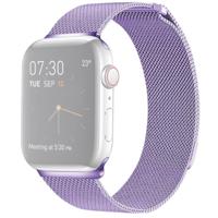 Milanese lus magnetische roestvrijstalen horlogeband voor Apple Watch serie & 40mm/3 & 2 & 1 38mm (licht paars) - thumbnail