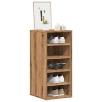 VidaXL Schoenenkasten 2 st 32x35x70 cm bewerkt hout artisanaal eiken - thumbnail