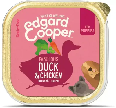 Hond kuipje pup eend box 150g Edgard & Cooper - Edgard en cooper