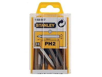 Stanley handgereedschap 1/4" Bits Phillips Nr2 lengte 50mm | 10 stuks - 1-68-947