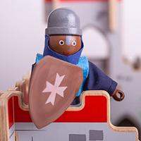 Bigjigs houten middeleeuwse ridders, 4st. - thumbnail