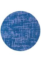 Louis de Poortere - Rond vloerkleed Baobab Structures 9250 Suarez Blue - 240 rond - thumbnail