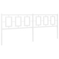 Hoofdbord 200 cm metaal wit - thumbnail