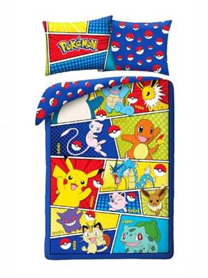Pokemon Dekbedovertrek screams 140 x 200 cm - 90 x 70 cm - Katoen