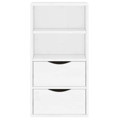 Bijzetkast met lades ODDA 40x24x79 cm massief grenenhout wit Bijzetkast met lades ODDA 40x24x79 cm massief grenenhout wit