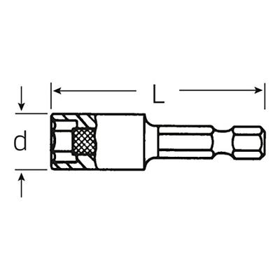 Stahlwille 2801N/ 7 STECKSCHLUESSEL MIT MAGNET 28011007 Zeskant Dopsleutelinzetstuk Zeskant