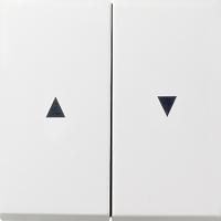 Gira F100 afdekwip jalouzieschakelaar zuiverwit glanzend - thumbnail