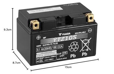 Yuasa YTZ10S Motorfietsaccu 12 V 8.6 Ah Pooltype: Schroefklem type 11 Yuasa YTZ10S Motorfietsaccu 12 V 8.6 Ah Pooltype: Schroefklem type 11