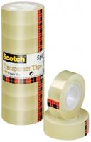 Plakband Scotch 550 19mmx33m transparant | 8 stuks - thumbnail