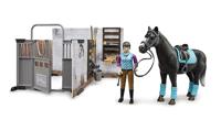 Bruder 62506 BWorld Paardenstal met Paard en Figuur + Accessoires - thumbnail