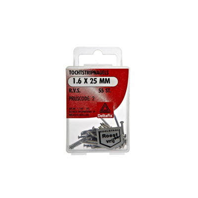 Tochstripnagel 1,6x25mm rvs 55st Deltafix - Deltafix Tochstripnagel 1,6x25mm rvs 55st Deltafix - Deltafix