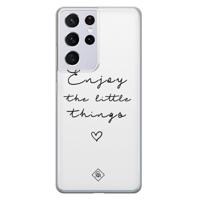 Samsung Galaxy S21 Ultra siliconen hoesje - Enjoy life - thumbnail
